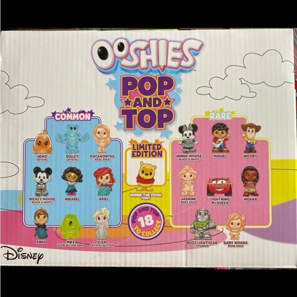 Ooshies Disney Pop N Top Wave 1 Characters Blind Bags NWT (16) Total - Picture 2 of 3